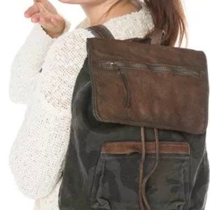 Brandy ♥ Melville | Camo Leather Flap Backpack